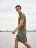 Classic Pique Polo Shirt, Multi-Pocket Cargo Shorts Matching Set, Men's 2 Piece Summer Outfit