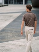 Raglan Sleeve Polo Shirt & Zipper Pocket Track Pants Matching Set, Men's 2 Piece Casual Outfit