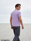 Classic Pique Polo Shirt & Multi-Pocket Cargo Pants Matching Set, Men's 2 Piece Casual Outfit
