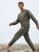Crewneck Oversized Sweatshirt, Drawstring Jogger Pants Loungewear Set, Men's 2 Piece Sweat Suit