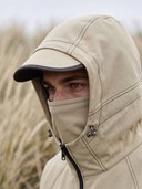 Men's 2 Piece Running Outfit, Hooded Windproof Jacket, Quick Dry Athletic Shorts Workout Set