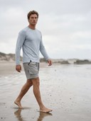 Men's 2 Piece Activewear Set, Long Sleeve Quick Dry Shirt, Cargo Athleisure Shorts Workout Outfit, Breathable Perforated OutdoorTee