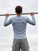 Men's 2 Piece Activewear Set, Long Sleeve Quick Dry Shirt, Cargo Athleisure Shorts Workout Outfit, Breathable Perforated OutdoorTee