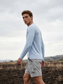 Men's 2 Piece Activewear Set, Long Sleeve Quick Dry Shirt, Cargo Athleisure Shorts Workout Outfit, Breathable Perforated OutdoorTee