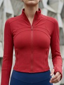 High-Waisted Yoga Leggings Athletic Outfit, Women's 2 Piece Workout Set, Cropped Full-Zip Jacket