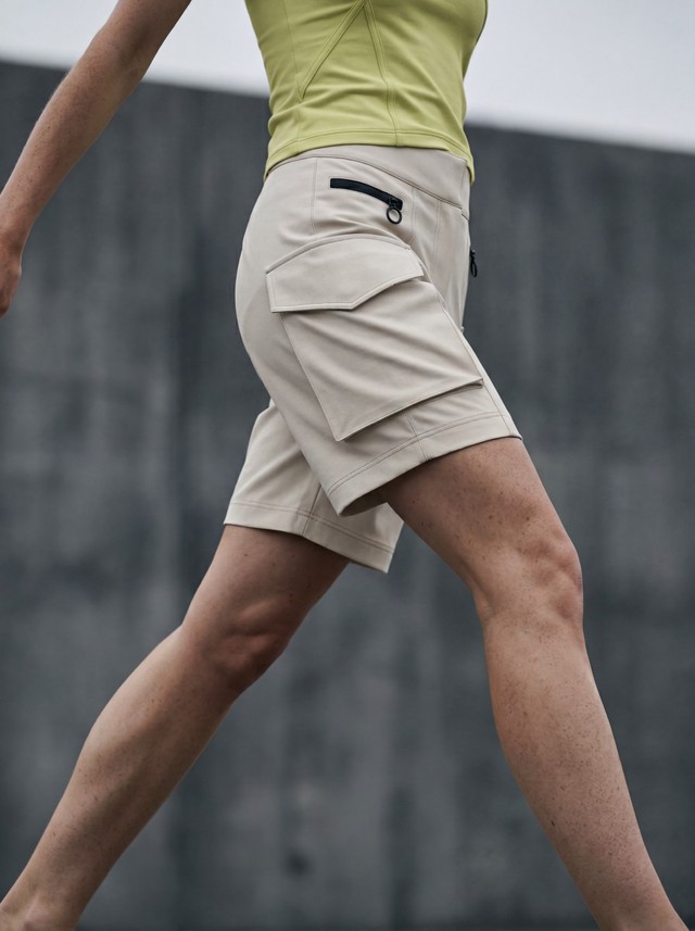 Structured Seam Sleeveless Tank Top & High Waist Zipper Pocket Cargo Bermuda Shorts Matching Set, Women's 2 Piece Summer Outfit