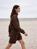 Drawstring Hem Zip Jacket, High Waisted Drawstring Shorts Outfit, Women's 2 Piece Casual Set